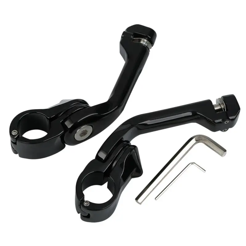 Motorcycle 1-1/4&quot 1.25&quot Long Angled Highway Engine Guard Footpeg Peg Mount For Harley 32mm chrome/black | Автомобили и
