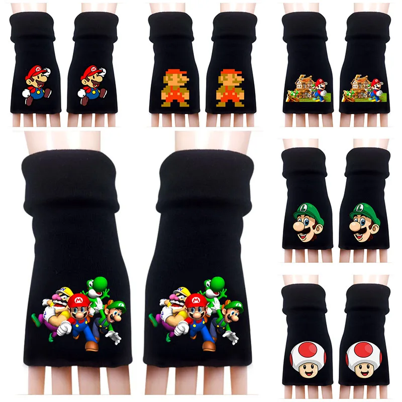 

Super Mario Bros Anime Gloves Cosplay Costumes Mittens Anime apparel Props Men and women keep warm and cold gloves for children