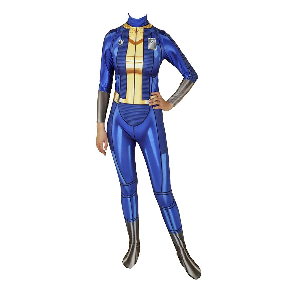 Игра Fallout 4 vell костюм зентай для косплея костюм комбинезоны Хэллоуин для женщин девочек