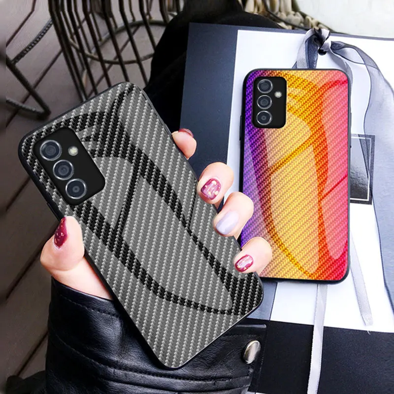 

Чехол из углеродного волокна для Samsung Galaxy A82 A9S A81 A8S, Оригинальный чехол из закаленного стекла для Galaxy A9PRO A750 A9Pro A9S, чехлы
