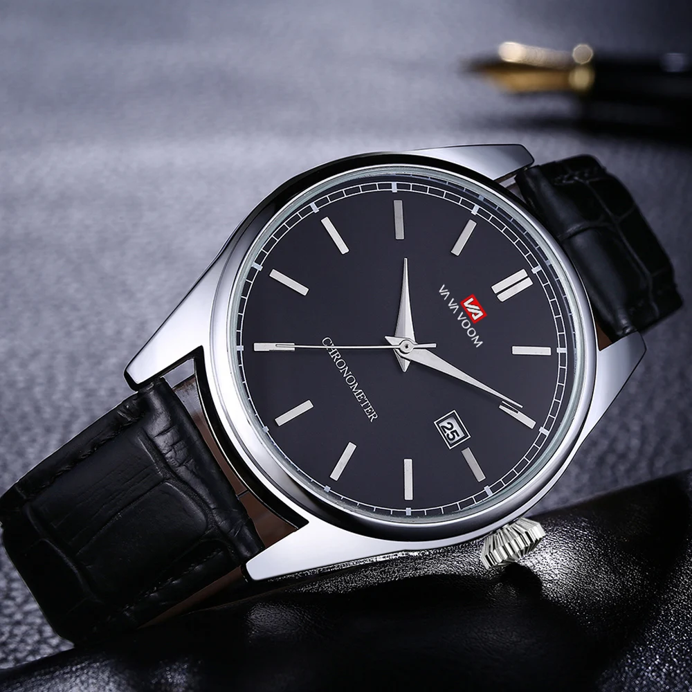 Мужские часы для отдыха и бизнеса с большим алмазным сапфировым стеклом