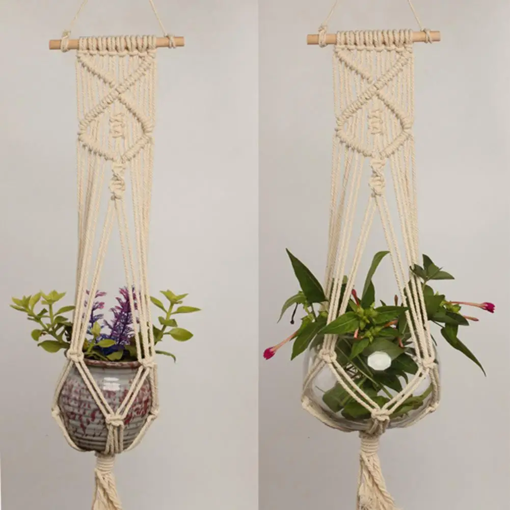 handmade macrame plant hanger flower /pot for wall decoration countyard garden | Дом и сад