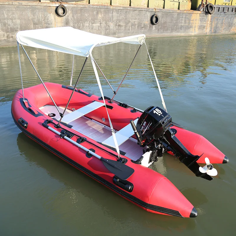 Красная надувная лодка с резиновым дном из алюминиевого сплава толстая для Каяка