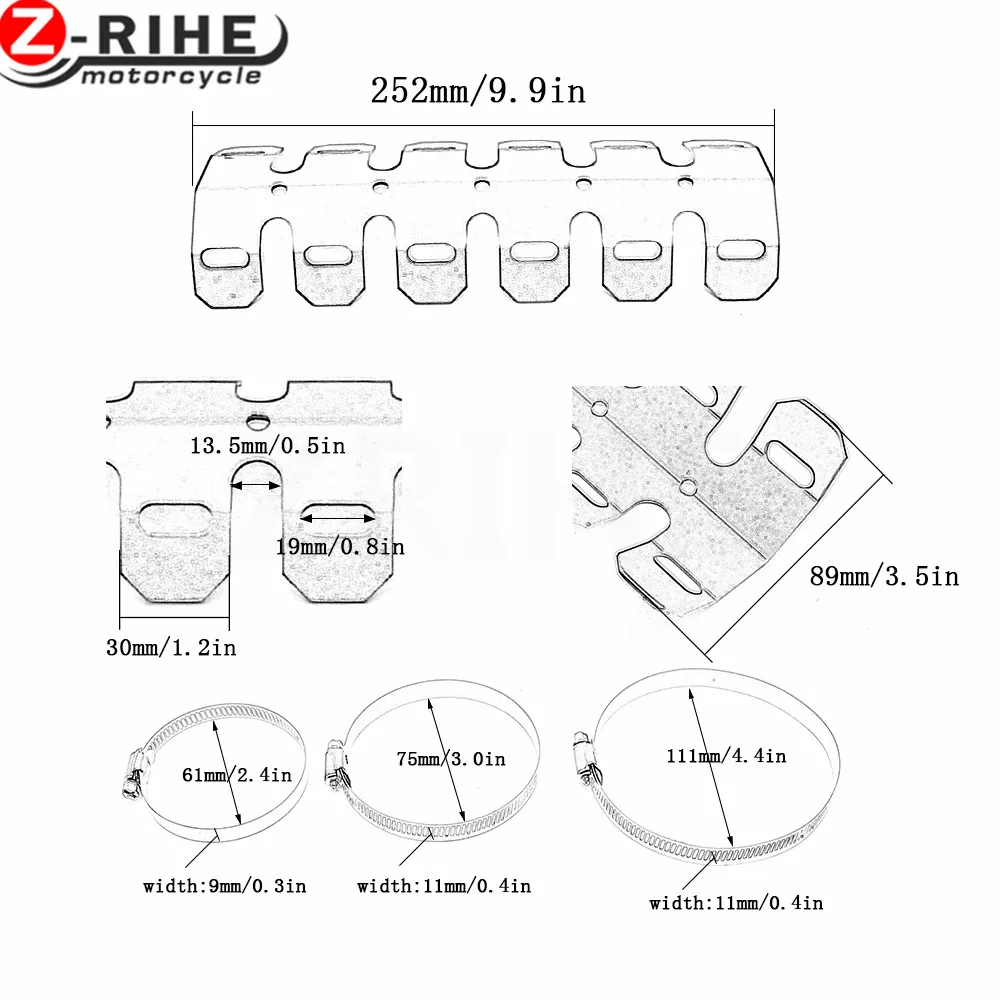 Аксессуары для мотоциклов внедорожный глушитель ограждение трубы протектор