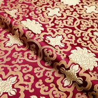 vintage imitation silk brocade jacquard fabrics for sewing cheongsam cushion tablecloth diy high quality costuming material