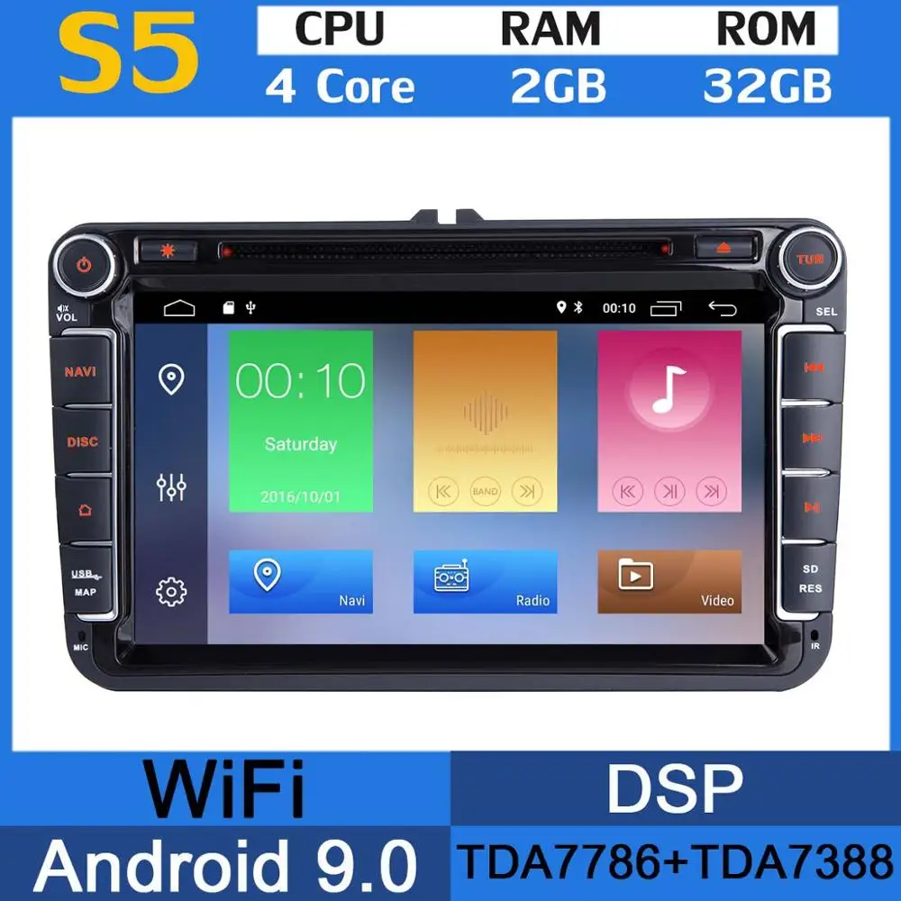 4Core 2G RAM 32G ROM " PX6 4G ram+ 64G rom Android 9,0 автомобильный dvd-плеер для VW Caddy Sharan Amarok Scirocco polo V 6R Multivan T5 Bettle автомобильный радиоприемник - Цвет: 4Core 2G RAM 32G ROM