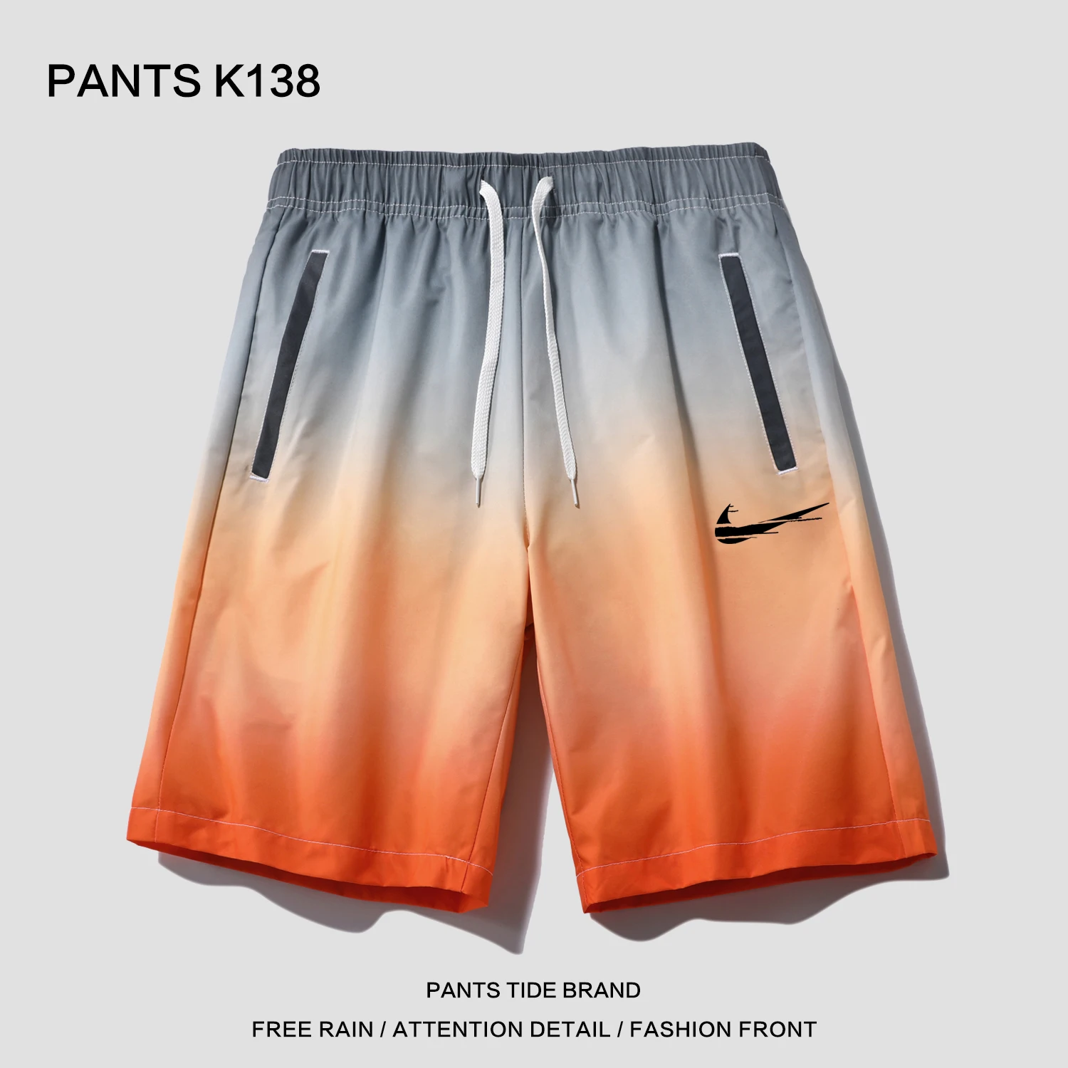 

Shorts Gradient Swimming Trunks Men's Adult Boxer INIKE Shorts Swimming Casual Beach Pants Short De Bain Homme