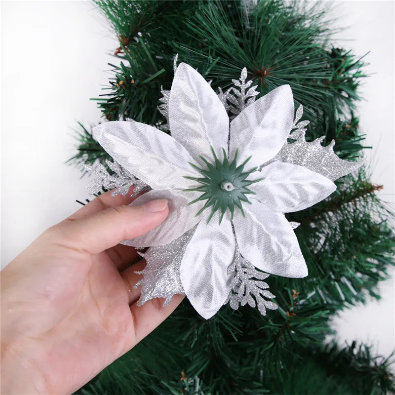 Рождественское украшение блестящий перфорированный лист цветок венок сделай
