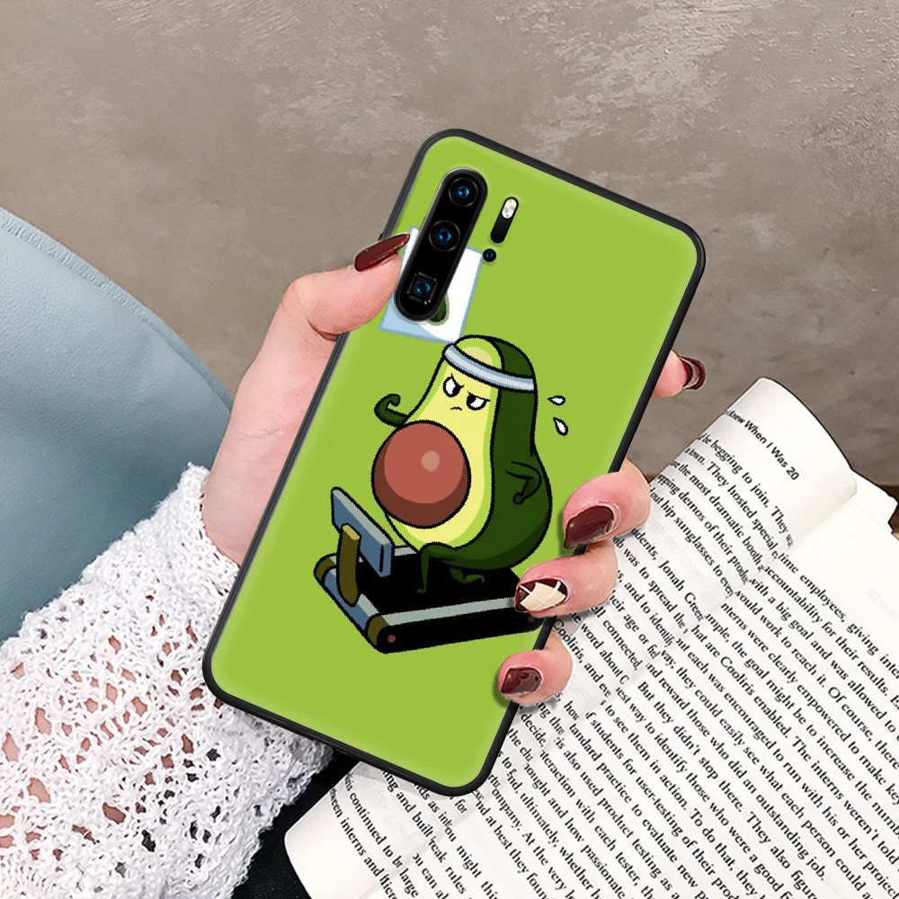 

Funny cute avocado pattern Phone Case For Huawei P Mate Smart 10 20 30 40 Lite Z 2019 Pro black Coque Pretty Funda Tpu Etui 3D
