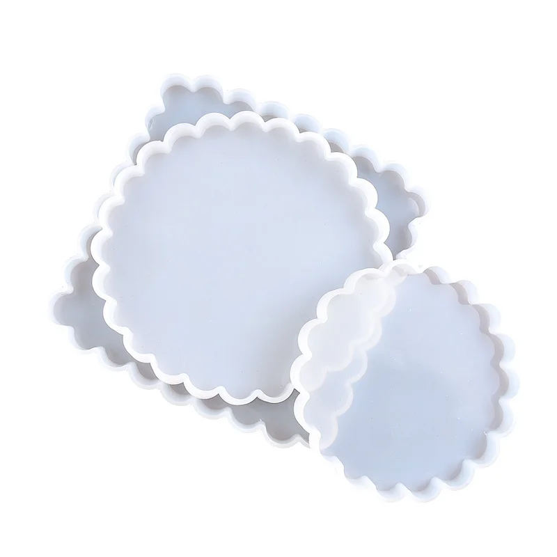 

New Regular Lace, Square, Wave, Round, Resin Epoxy Mold, Table Coaster, Mirror Surface Handmade Silicone Pendant, Jewelry Mold