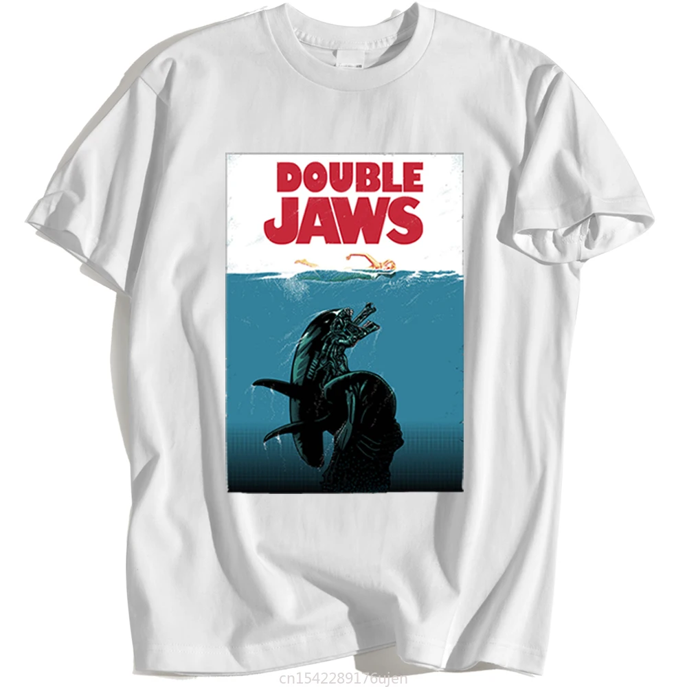 

Kohpweran O-Neck Double Jaws Monster Horror Prints Womens Shirts Loose Summer Tshirt Creativity Tee Clothes Cartoons Graphic