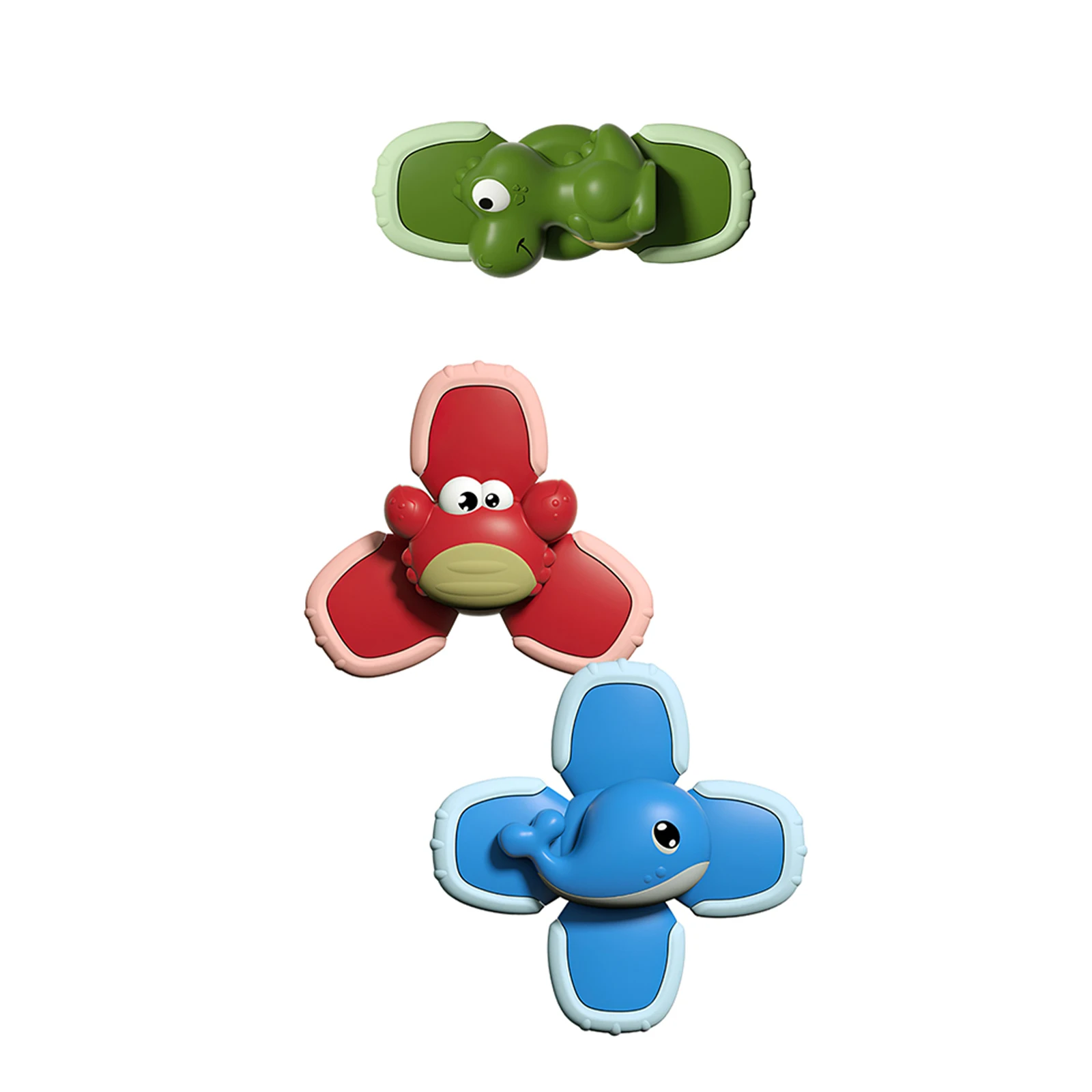 Вращающаяся присоска Playthings динозавр краб Кит три штуки один набор вращающийся на