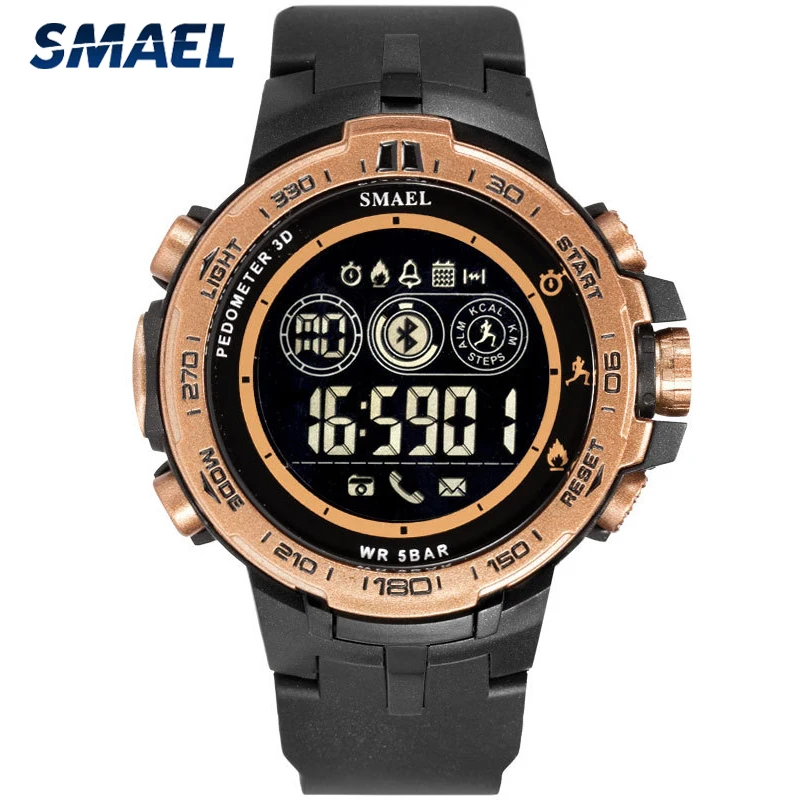 SMAEL спортивные часы мужские Многофункциональные цифровые модные хронограф