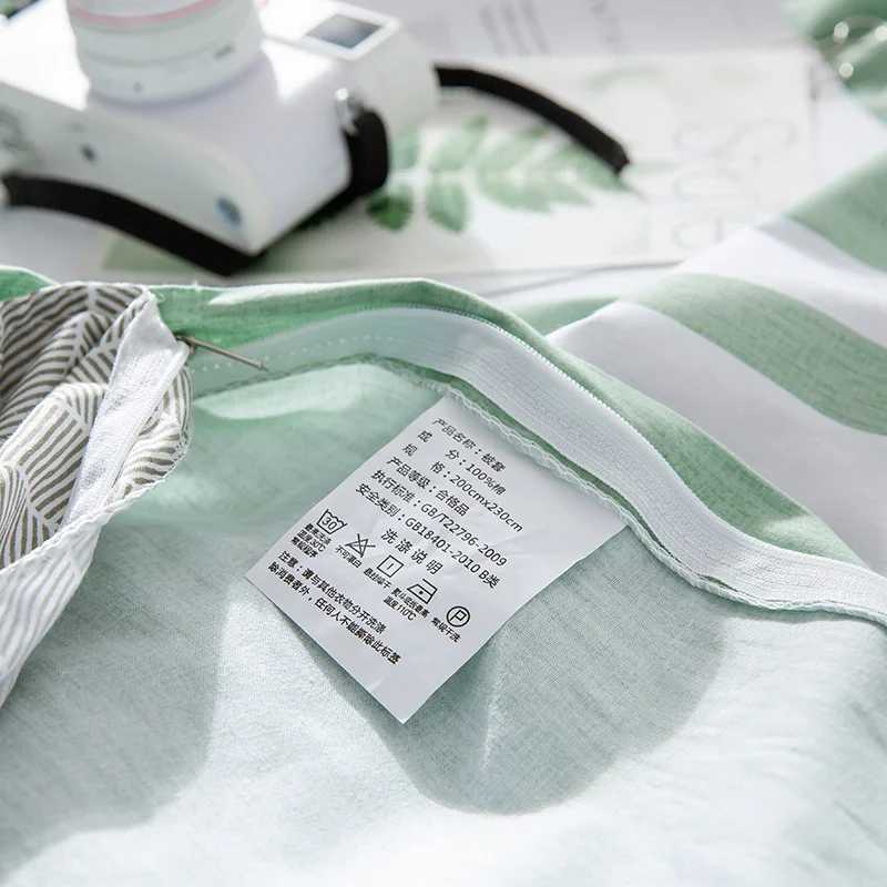 Полосатого рисунка пододеяльник комплекты из чистого хлопка одеяло крышки Твин