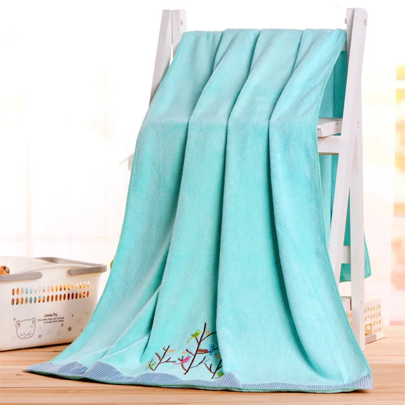 

3pcs Bath Towel Bathroom Quick-Drying Cartoon trees 3 colors Microfiber Beach Towel Adult toallas for Bathroom