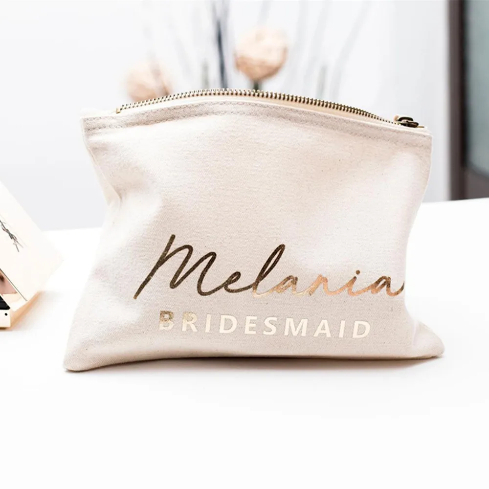 Персонализированная сумка для макияжа Mrs подружки невесты подарок