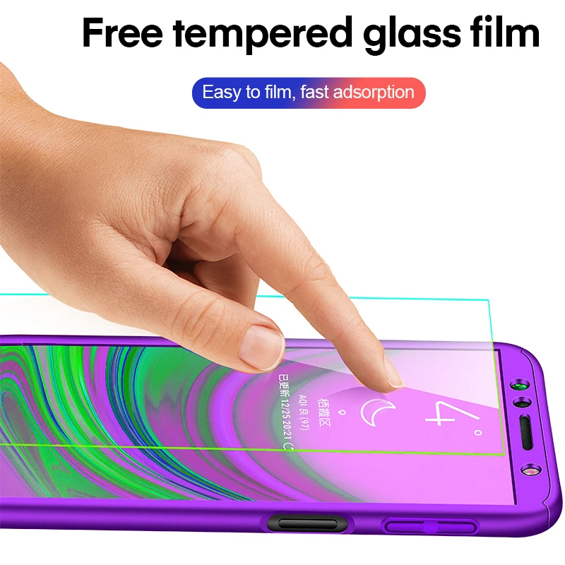 360 градусов полный корпус чехол для samsung Galaxy A10S A20S A30 A40 A50 A60 A70 J3 J5 J7 A3 A5 A7 A6 A8 A7 J4 J6 J8 плюс