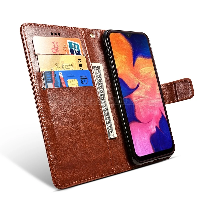 Чехол для Samsung A10 чехол с откидной крышкой и бумажником из 6 2 Кожи книжка Galaxy A 10 A105