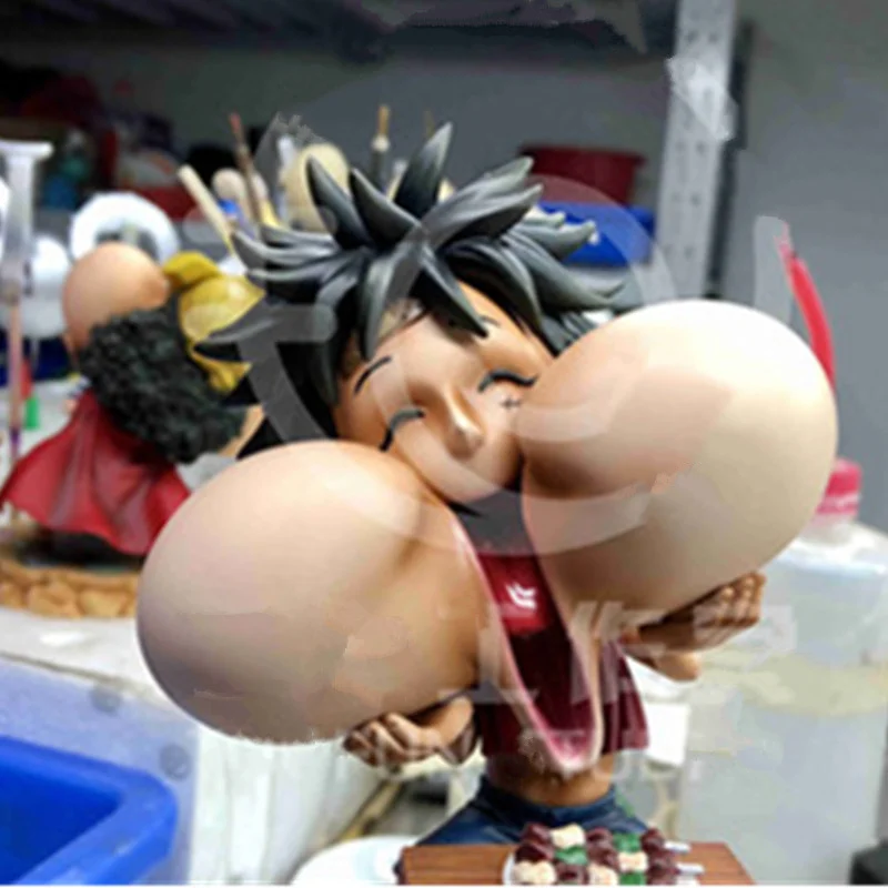 

ONE PIECE Monkey D Luffy Statue The straw hat Pirates Bust Straw hat Kid Full-Length Portrait GK Action Figure Toy BOX 15CM Q813