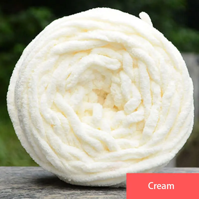 

DIY Hot Soft Knitting Chunky Towelling Wool Ball Skein Scarf Yarn Pure Color Cute 100g #80465 Free shipping