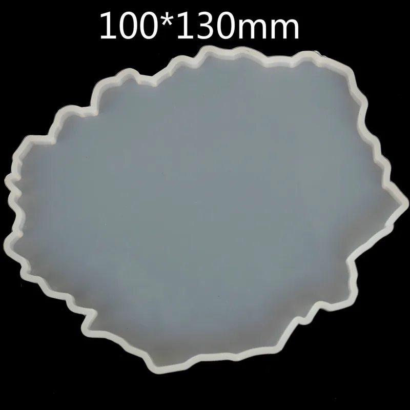 Большая Асимметричная силиконовая форма в форме лотка натуральный агат жидкость