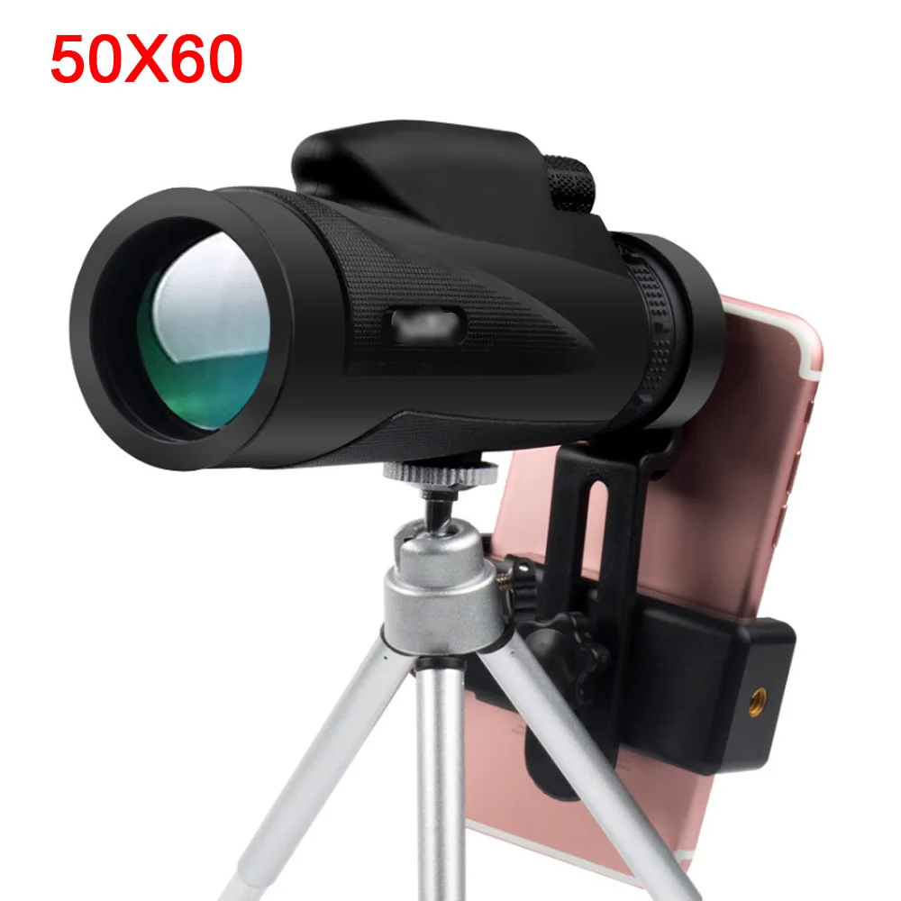 

Powerful Telescopes Night Vision Zoom Monocular 50x60 Optical Spyglass Monocle for Tourism Sniper Hunting Rifle Spotting Scope