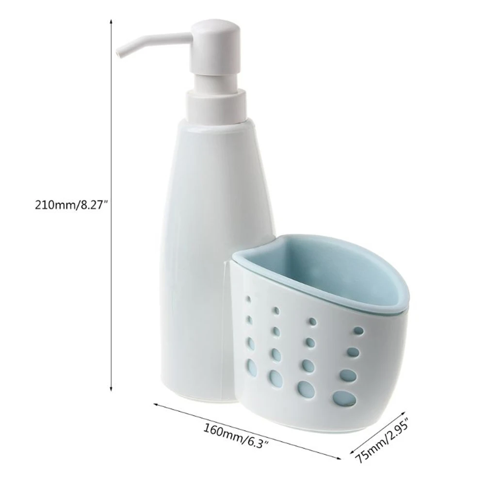 

Multifunction Kitchen Bathroom Hand Liquid Soap Dispenser Pump Detergent Storage Box Rack Cleaning Sponge Drainboard Soap Holder