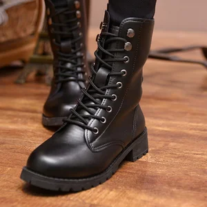 Женские мотоциклетные ботинки, британская ветровка, осенние женские ботильоны, новинка 2019, осенние женские армейские ботинки