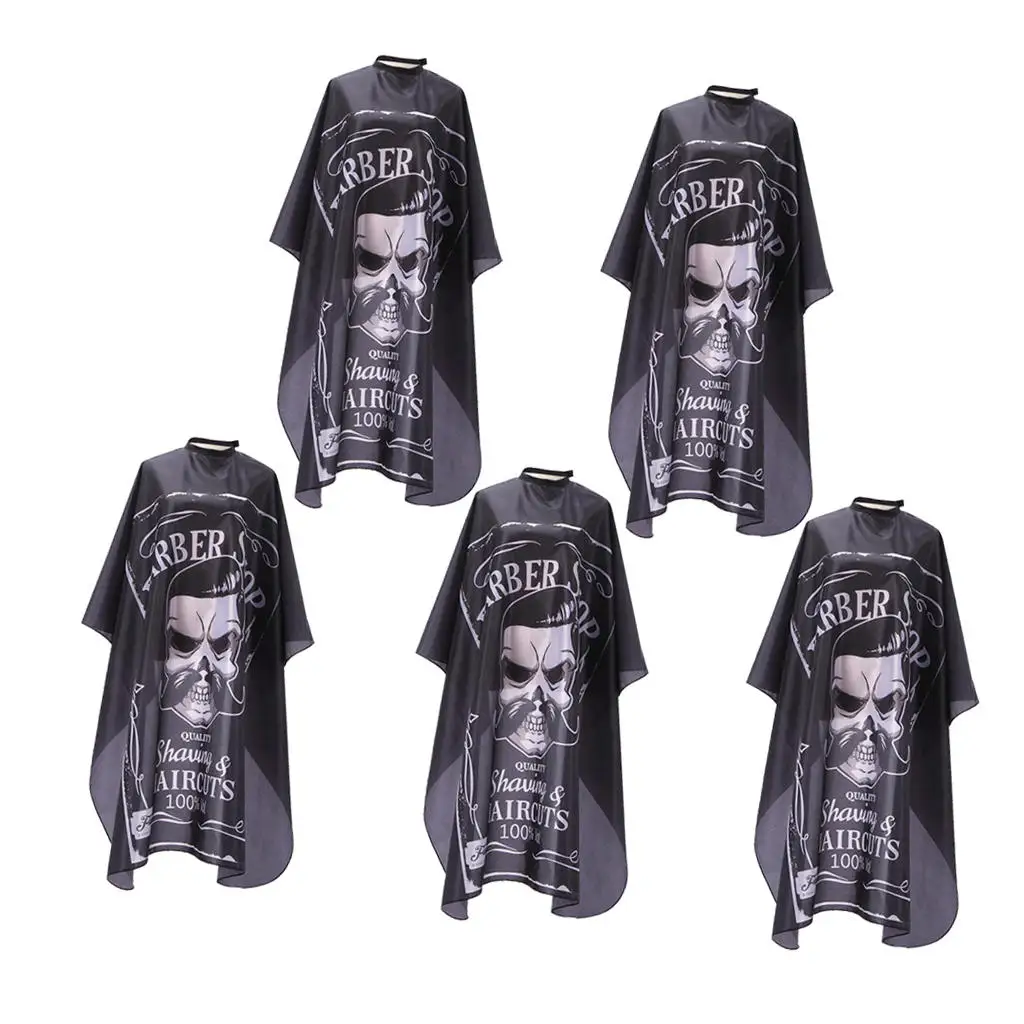 

5pcs Barber Shop Cape Haircutting Gown Patterned Perming Cutting Coloring Apron
