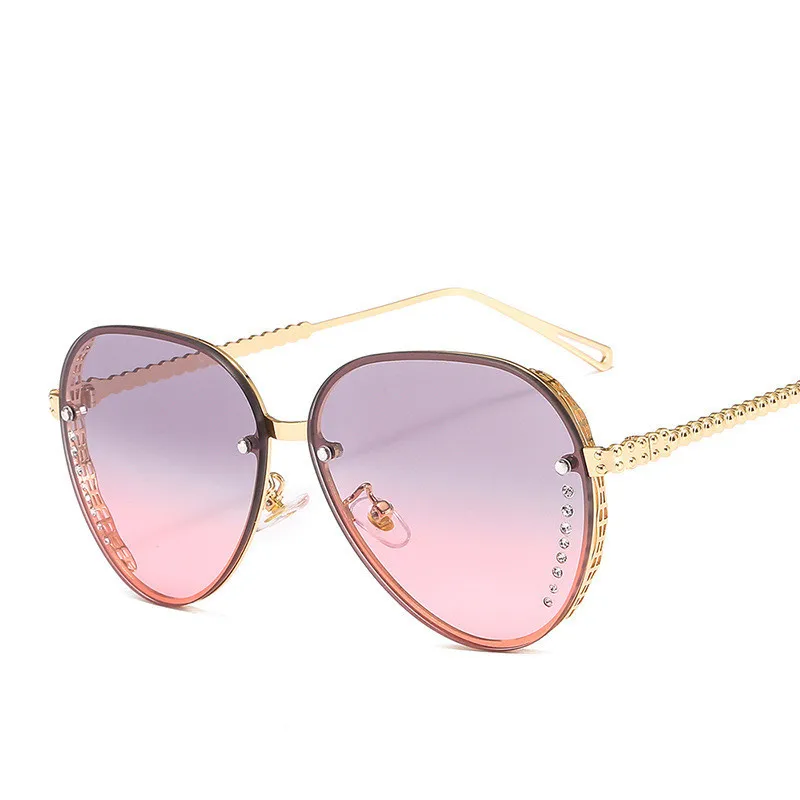 

Broken Stones Sunglasses Men's and Women's Multi-color Optional Summer Trend Fashion Metal Frame Diamond Shades for Women UV400