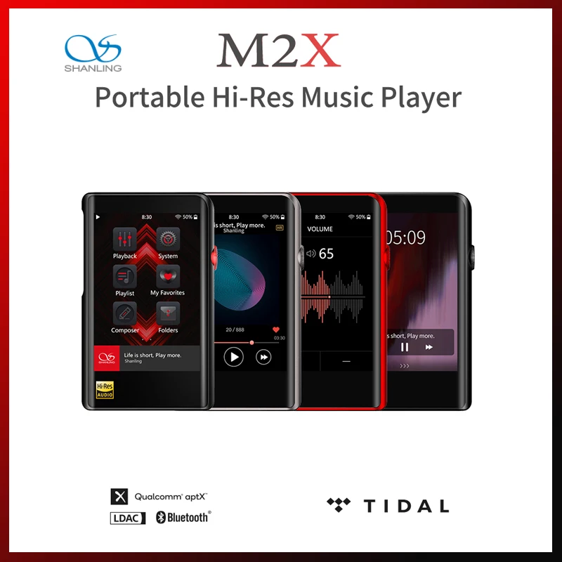 Shanling M2X AK4490EN DSD256 32 бит/384 кГц Bluetooth Hi-Res портативный музыкальный плеер сбалансированный