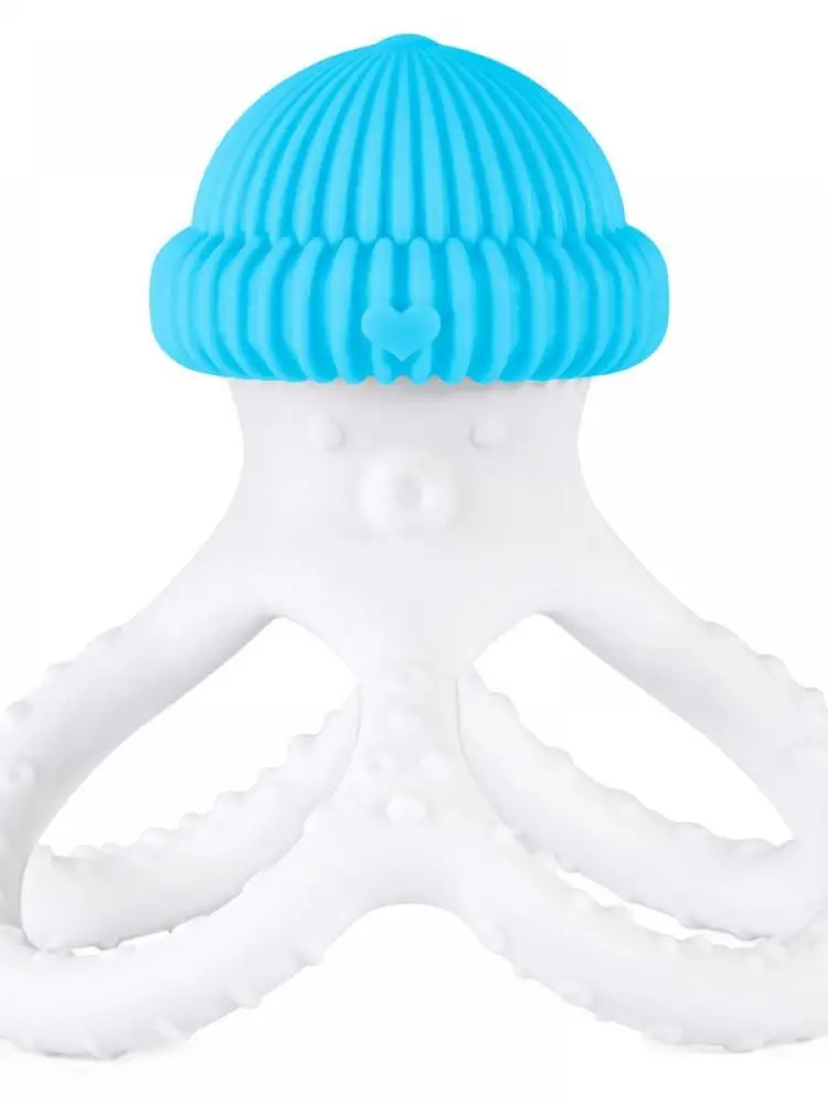 

Toddler Molar Teether Pain Tool Kids Teething High Quality Silicone Cartoon Stereo Octopus Baby Gift Natural Stop Sucking Thumb