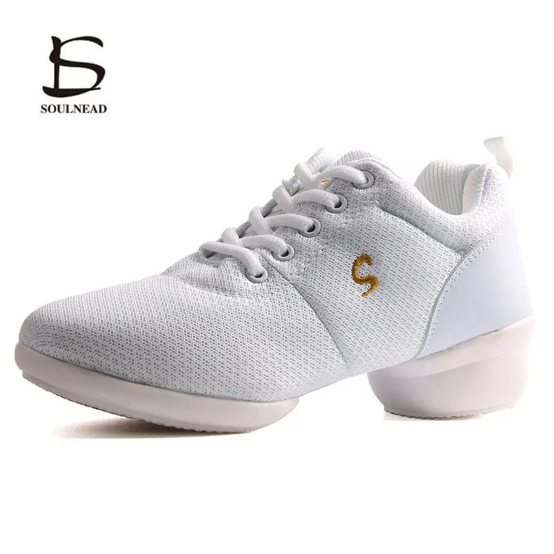 Лидер продаж женские кроссовки для джазовых современных танцев дышащая сетчатая