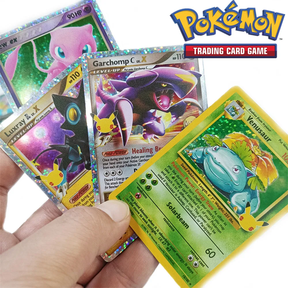 

Последняя Коллекция светлых тренировочных игр Pokemon 25Th юбилейные торжества блестящая карта V Max DIY