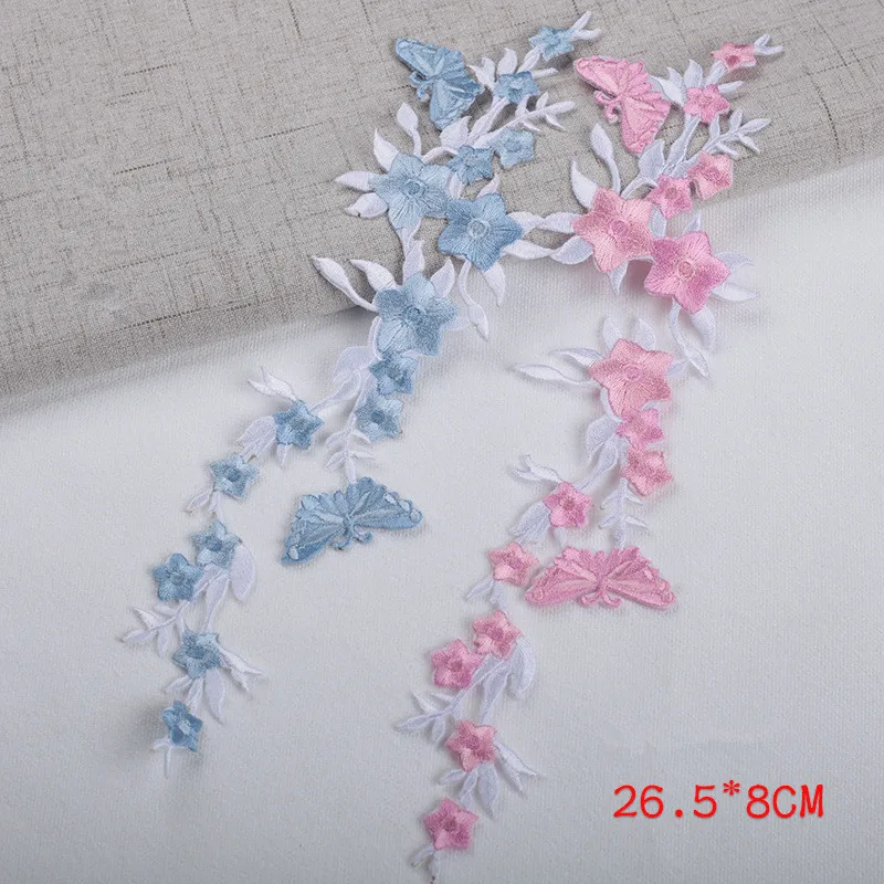 20 шт. бабочки Любовь цветок вышивка DIY Одежда Цветок утюжок на патчи вышитые