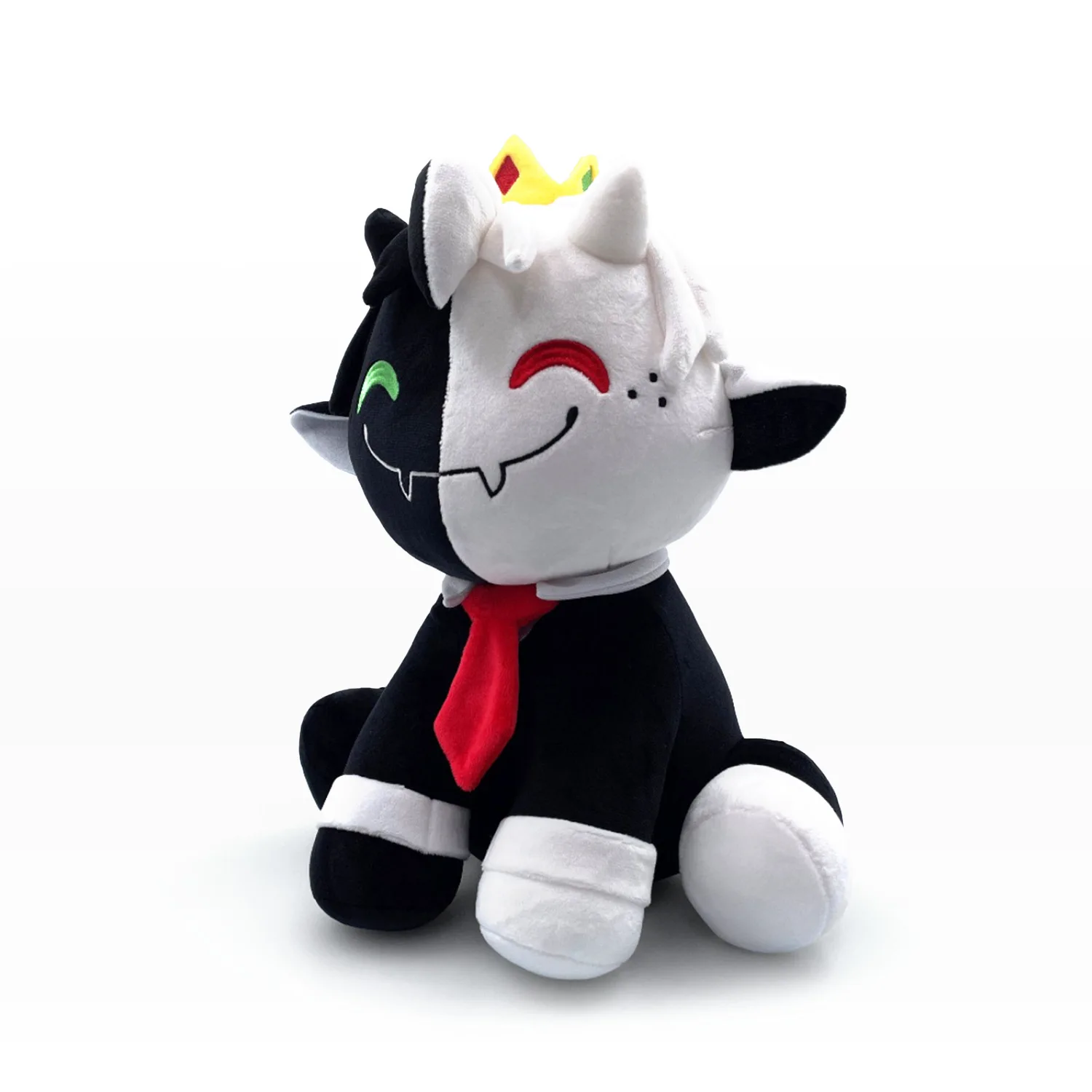 Ranboo-peluche de animales de peluche para ni&ntilde;os, juguete de dibujos animados de felpa suave, de cordero blanco y negro, de 25cm, estilo Kawaii, novedad-2