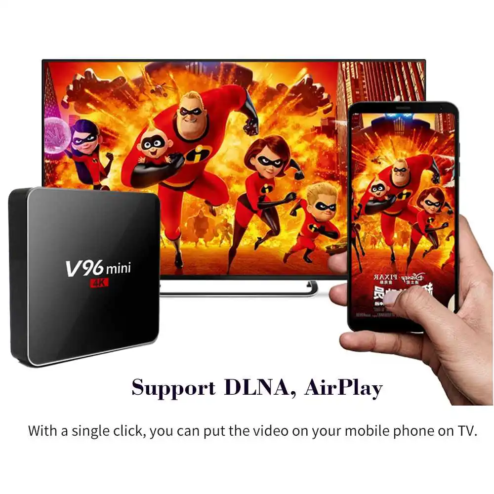 Vmade Горячая V96S мини Smart tv Box Android 7,1 2 ГБ+ 16 Гб Поддержка Full HD 4K H.265 youtube Google Play IP tv смарт-ТВ приставки