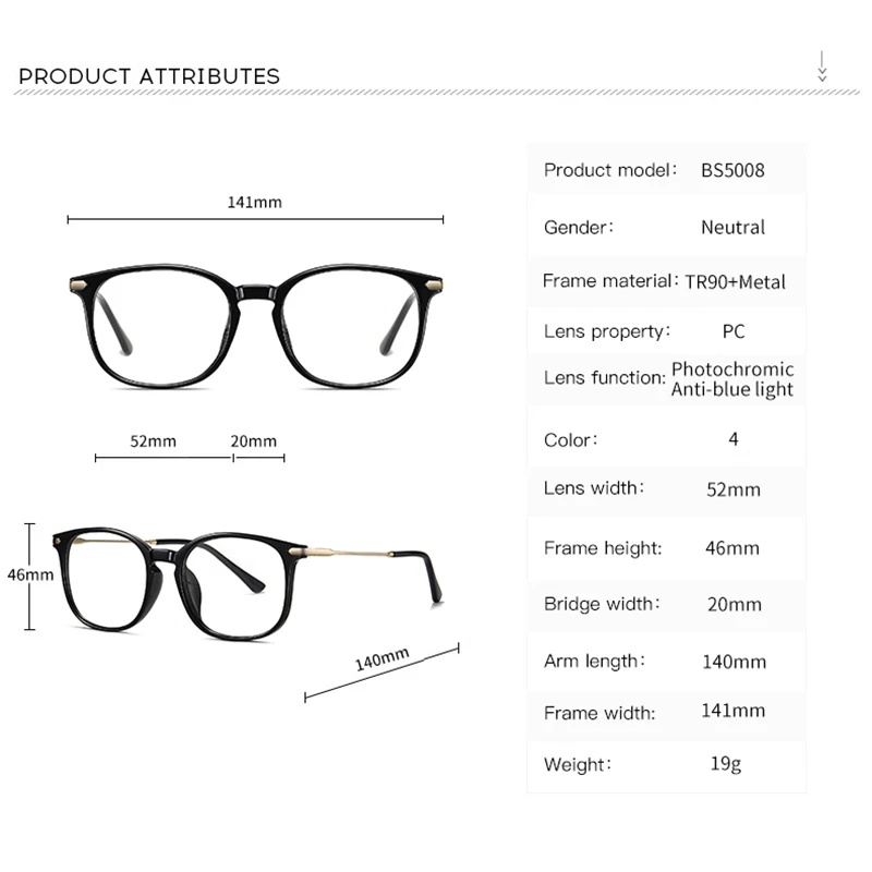 EYEOOMU 2020 Retro Photochromic Computer Glasses Women Anti Blue Light Lens Vintage Design Men Outdoor Indoor Driving Sunglasses |