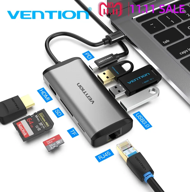 Vention usb-хаб C концентратор для Мульти USB 3 0 HDMI адаптер док-станция MacBook Pro Аксессуары