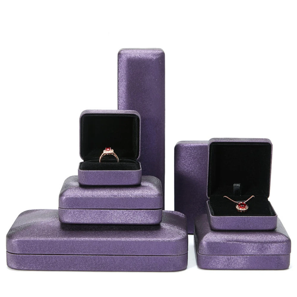 

B-LIFE Jewelry Gift Box Case Elegant Velvet Necklace Pendant Bracelet Jewelry Display Holder for Wedding Engagment Valentine's