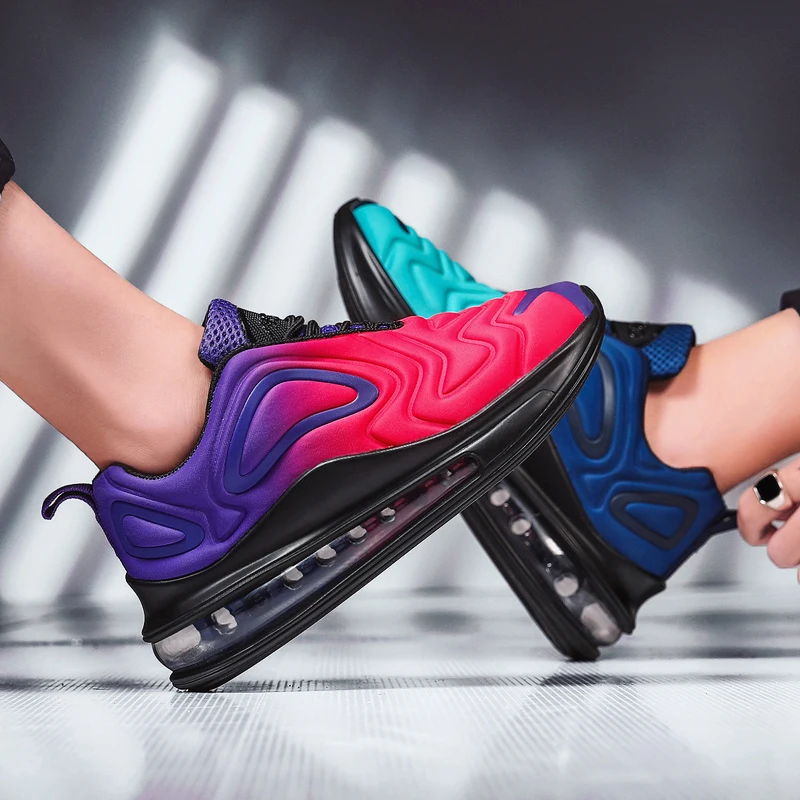 Цветная обувь для бега мужчин и женщин кроссовки с амортизацией уличная дышащая