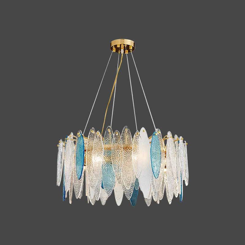 

Post modern crystal glass chandelier living room light luxury villa bedroom duplex clothing store dining room Led chandelier