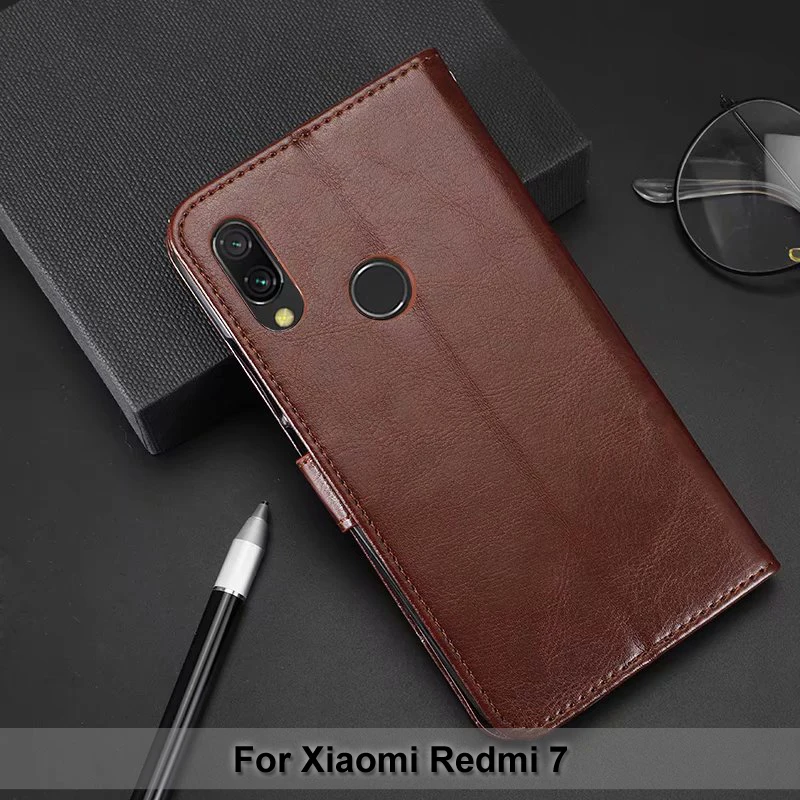 

For Xiaomi Redmi 7 Flip Wallet PU Leather Case