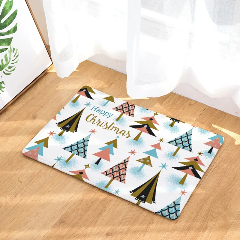 Рождественские коврики из микрофибры для прихожей домашний декор