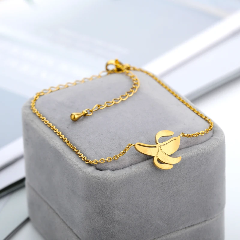 

Simple Fruit Banana Pattern Bracelet For Women Charm Temperament Adjustable Chain Bracelets For Girl Cute Jewelry Bijoux Femme