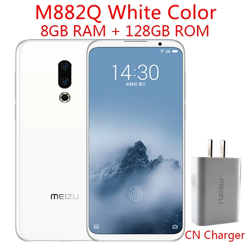 CN White 8G 128G Meizu 16th, 4G LTE, 6 ГБ, 64 ГБ, Snapdragon 845, четыре ядра, 6,0 дюймов, FHD, 2160x1080 P, полный экран, двойная камера заднего вида - Цвет: CN White 8G 128G