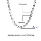 6 мм широкий браслет из нержавеющей стали ювелирные изделия нержавеющей стали подойдет в качестве подарка как для мужчин, так и для женщин в виде кофейных зерен семена дыни цепь из нержавеющей стали чокер в подарок