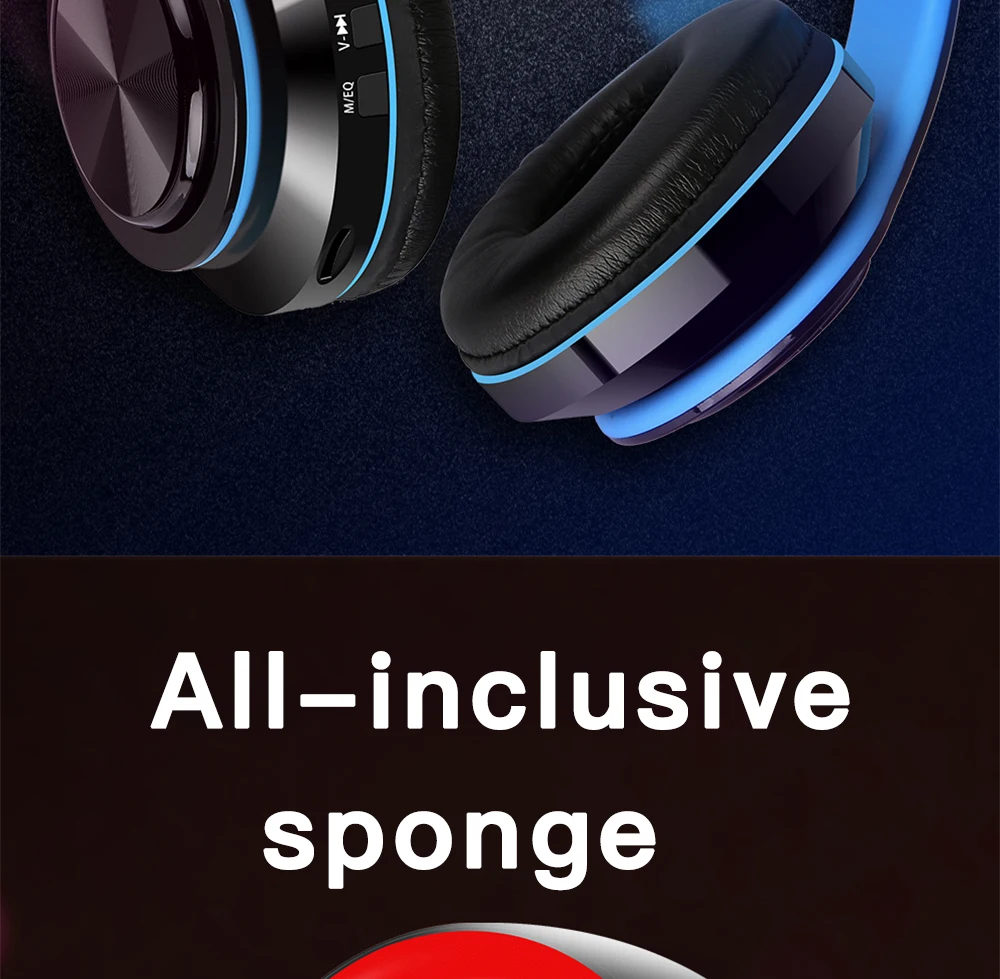 Qh14 Floding Bluetooth 5,0 наушники Игровые наушники с креплением на голову Беспроводная гарнитура Bluetooth HIFI с FM