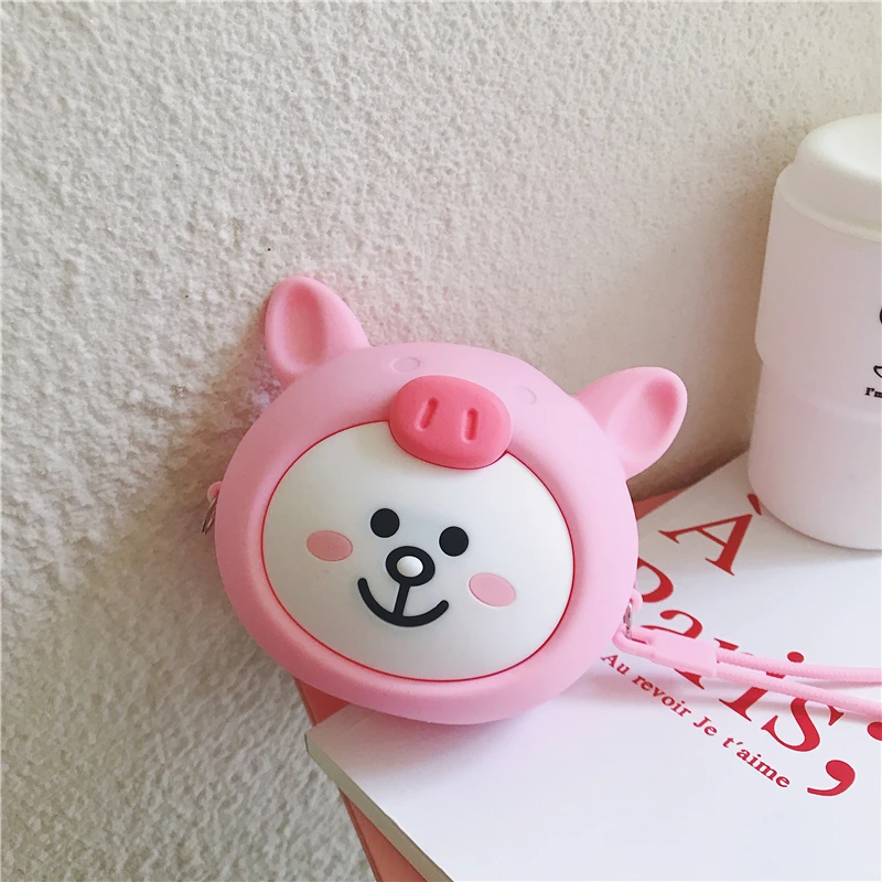 coin purse Мини-молния кредитный держатель для карт наушники держатель для карт маленькая сумка для Airpod чехол для женщин силикагель мультфильм кошелек - Цвет: coin purse