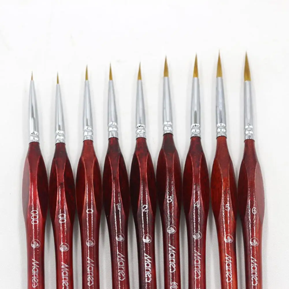 

Art Brushes for Drawing Gouache Oil Painting Line Fine Professional Brush Sable Hair Paint Brush Miniature Art Supplies r20